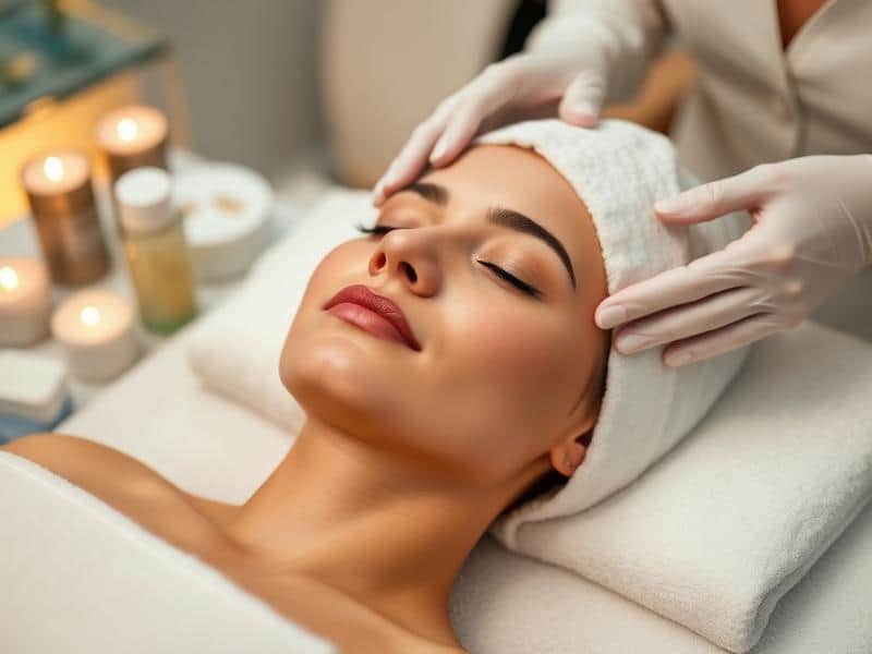 Professional facial treatment at home