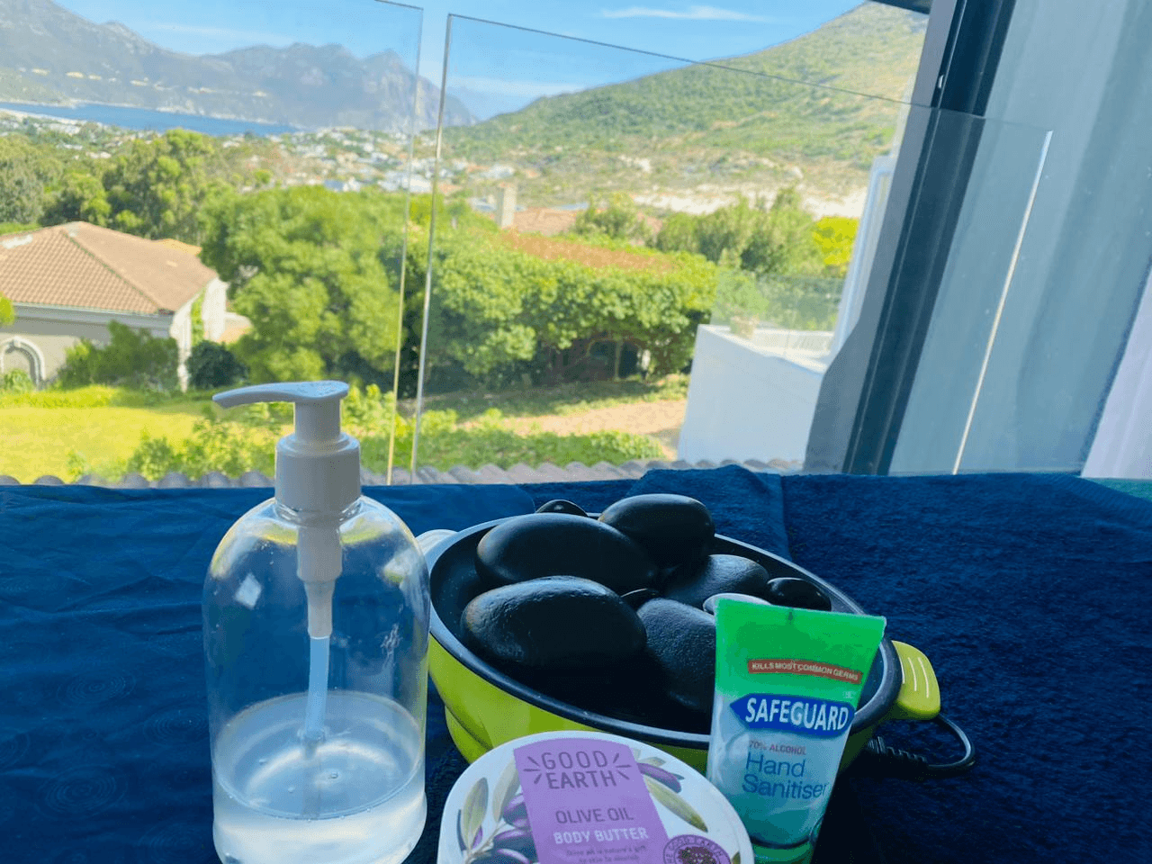 Mobile spa treatment setup for a Bantry Bay appointment in Cape Town